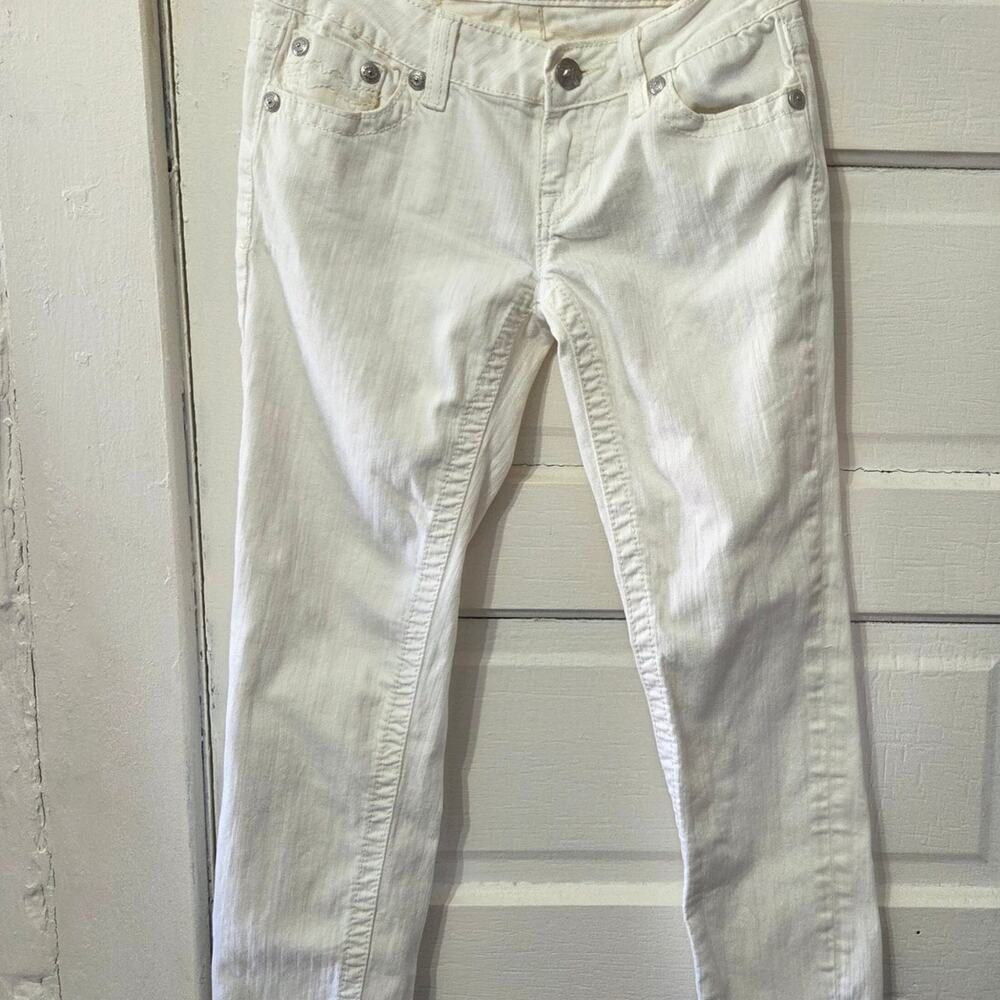 Miss Me white skinny ankle / capris Jeans Woman's size 26